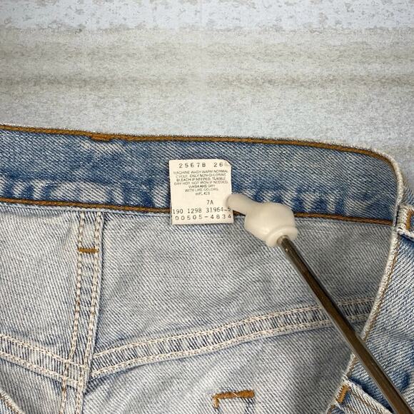 Vintage 90s Levis Jeans 505 36x30 Regular Straight Leg Fit Light Wash Cotton - Picture 5 of 7